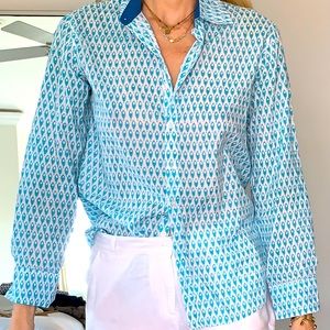 ROBERTA ROLLER RABBIT - Printed linen shirt - L